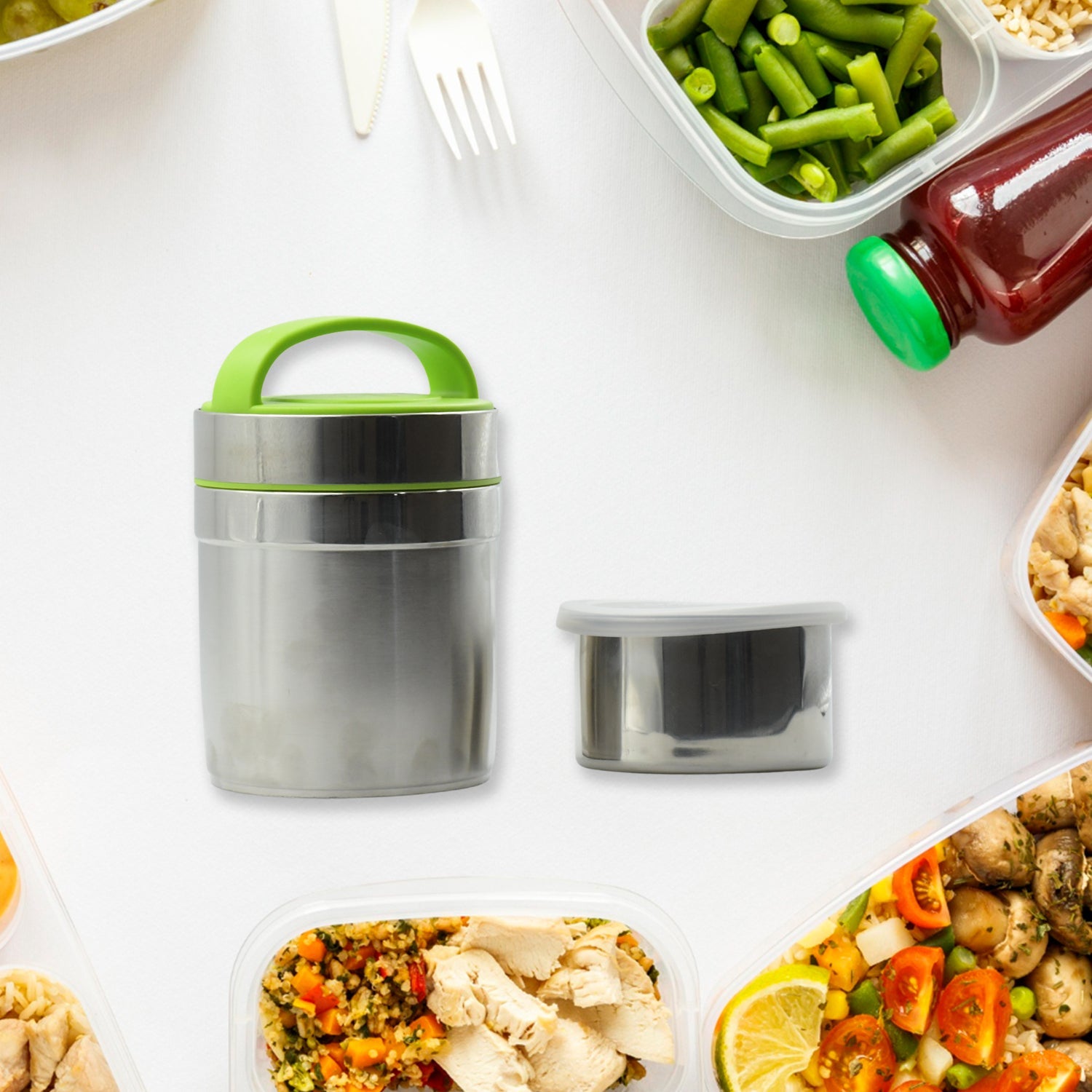 Leak-proof thermos flask for hot food and warm soup Leak-proof thermos flask for hot food and warm soup